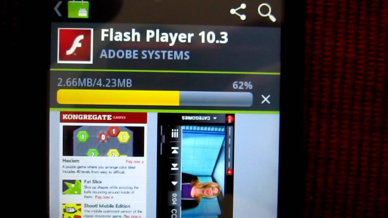 Flash player for mobile